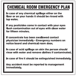 Chemical Room Emergency plan safety sign (FM13)