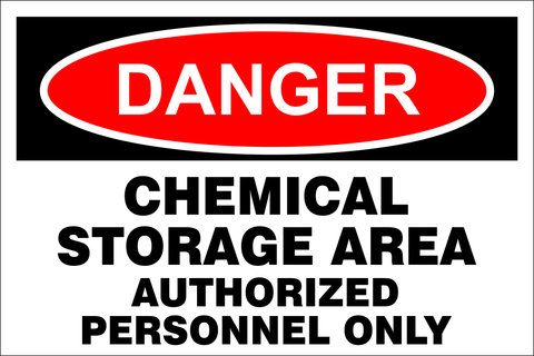 DANGER : Chemical storage safety sign (DAN022)