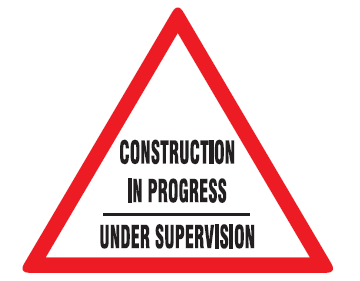 Construction in progress Road sign (C29)