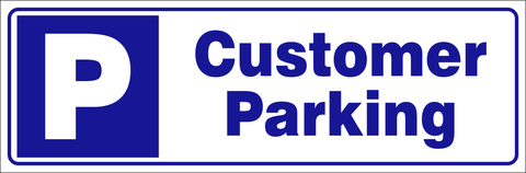 Customer parking safety sign (RV8)