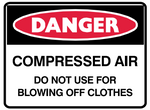 Danger : Compressed air safety sign (DAN036)