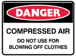 DANGER : Compressed air safety sign (DAN036)