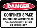 Danger : Confined space safety sign (DAN037)