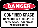 Danger : Confined space safety sign (DAN037)