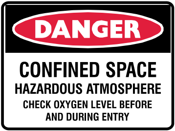Danger : Confined space safety sign (DAN037)