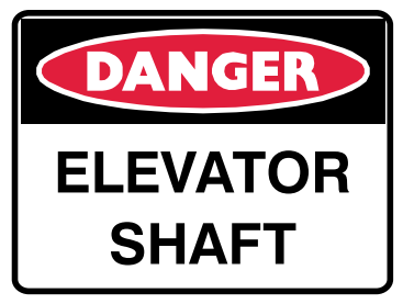 Danger : Elevator Shaft safety sign (DAN041)