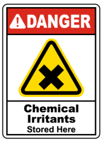 Danger Chemical Irritants safety sign (DAN046)