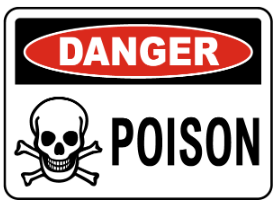 Danger :  Poison safety sign (DAN056)