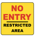 No entry : Restricted area safety sign (DNE09)