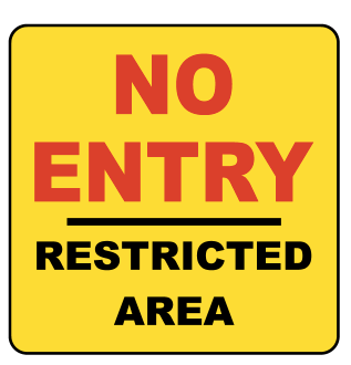 No entry Restricted area safety sign (DNE09)
