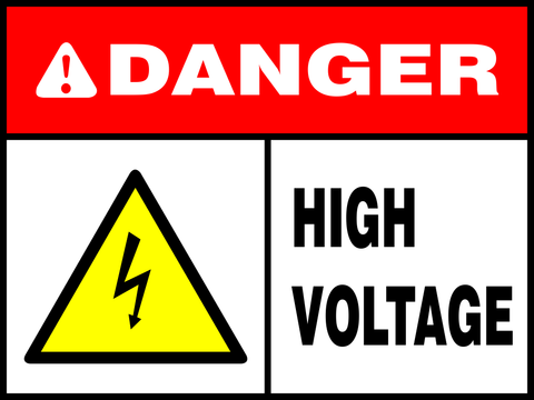 Danger : High voltage safety sign (DAN099)