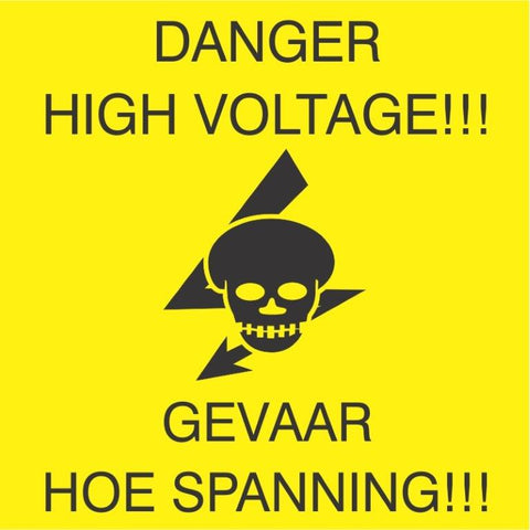 Danger High Voltage safety sign (HW152)