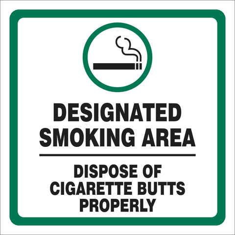 Smoking area safety sign (DES02)