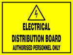 Electrical Distribution board safety sign (EDB01)