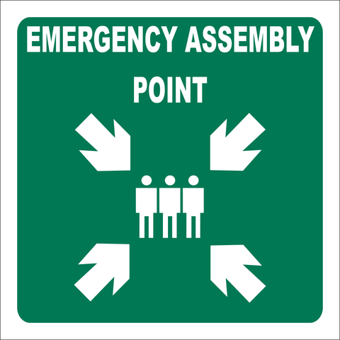 Emergency Assembly Point safety sign (GA 26)