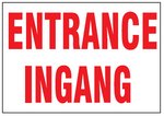 Entrance (2 languages) safety sign (FE13)