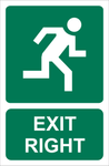 Running Man (Right), Exit right safety sign (GA 4A)