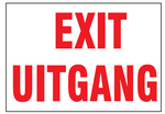 Exit (2 languages) safety sign (FE12)