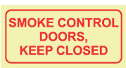 SABS Smoke Control Doors, Keep Closed photoluminescent (glow in the dark) sign (F42)