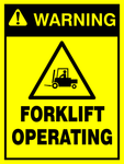 Warning : Forklift operating safety sign (WFO01)