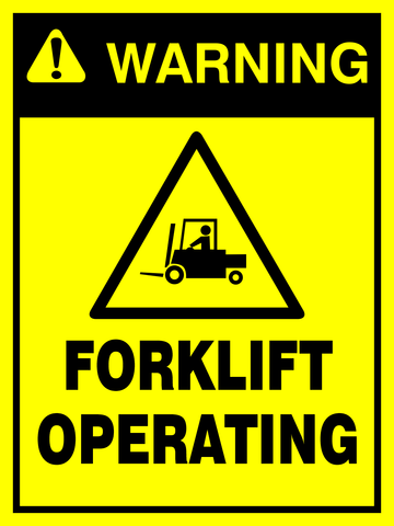 Warning : Forklift operating safety sign (WFO01)