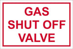 Gas Shut-Off valve Safety Sign (GAS02)