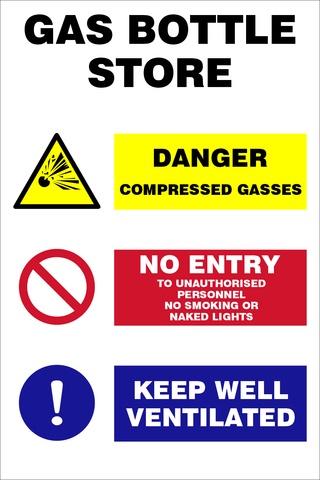 Gas Bottle Store safety sign (GBS01)