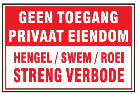 Geen toegang privaat eiendom safety sign (NE46)