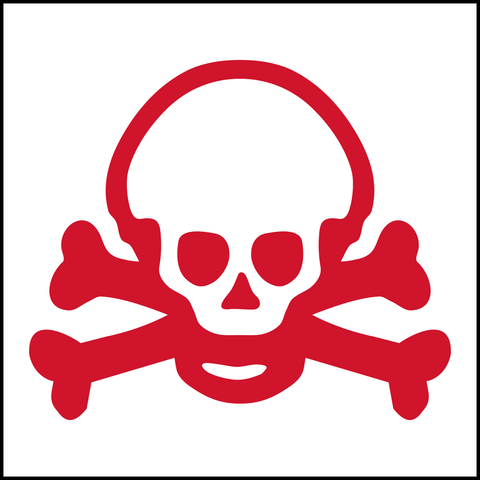 Danger :  Poison safety sign (HW122)