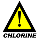 Chlorine safety sign  (HW24)