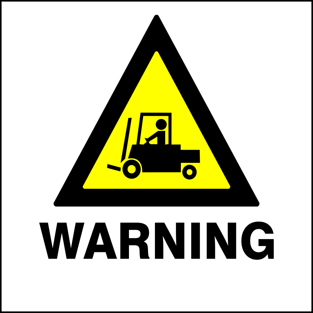 Warning : Forklifts safety sign (HW31) | Safety Sign Online