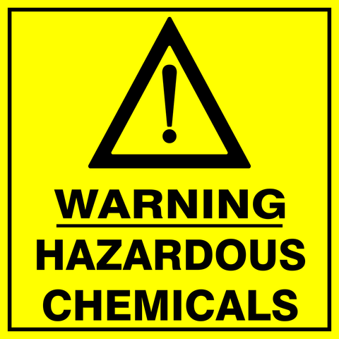 Warning : Hazardous Chemicals safety sign (HW66)