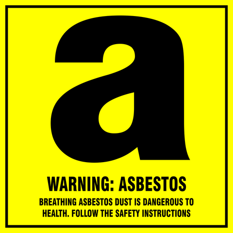 Warning : Asbestos safety sign (HW99)