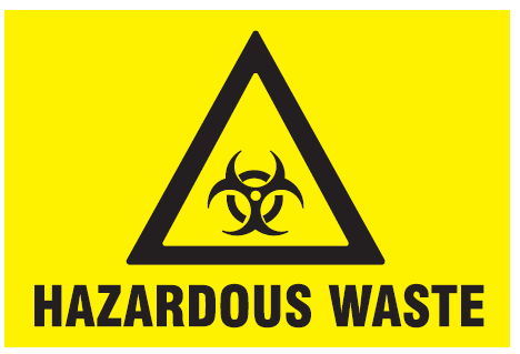 Hazardous waste safety sign (H15)