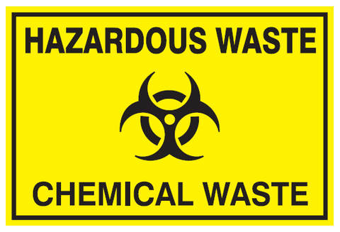 Hazardous waste chemical waste safety sign  (MI26)