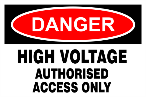 Danger : High voltage safety sign (DAN026)