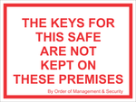 The keys for this safe safety sign (FA12)