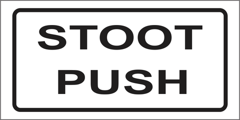 Push safety sign (M58)