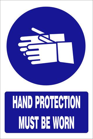 Hand protection must be worn safety sign (MV005 A)