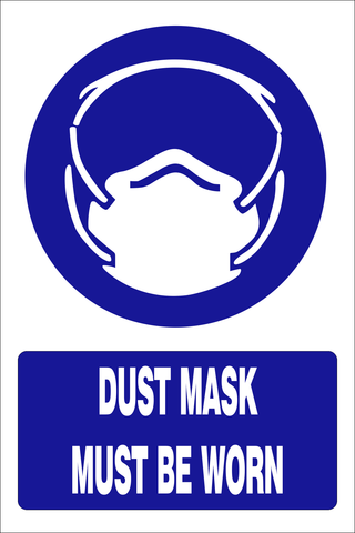 Dust mask must be worn safety sign (MV012 A)