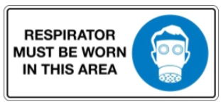 Respirators must be worn in this area safety sign (MV031B)