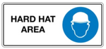 Hard hat area safety sign (MV033B)