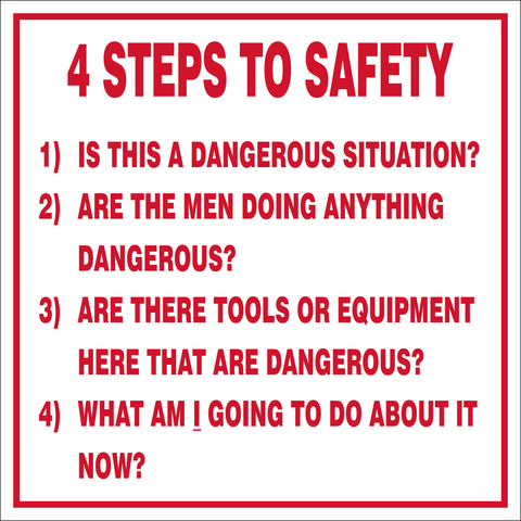4 Steps to safety sign  (MI21)