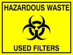 Hazardous waste safety sign  (MI27)
