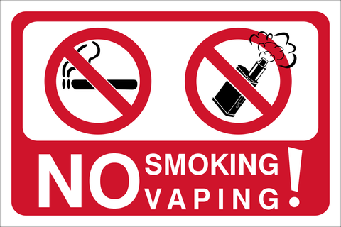 No Smoking or vaping safety sign (NSV01)