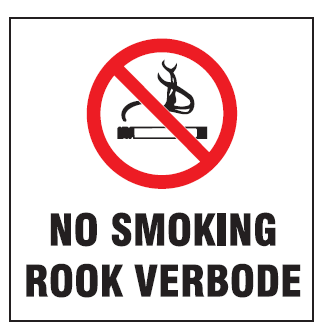 No smoking 2 Languages safety sign  (NS5)