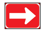 One-way roadway road sign (R4.2)