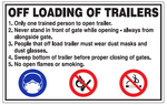 Off Loading Of Trailers safety sign (FM3)