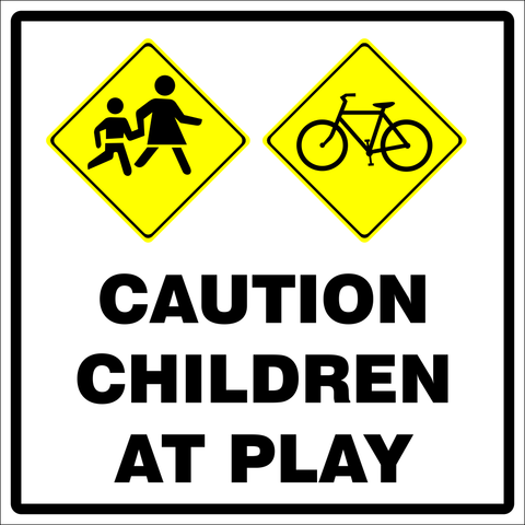 Caution : Children at play safety sign (P 3)