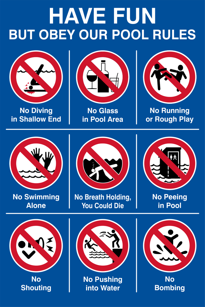 Swimming pool online signs